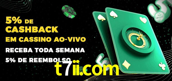 Promoções do cassino ao Vivo t7ii.com